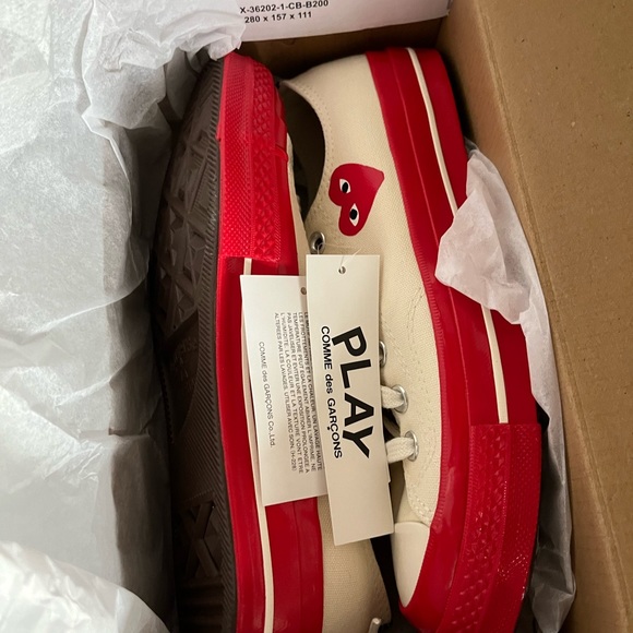 Comme Des Garcons Play Converse Limited edition chuck low 70 M8 W10 - Picture 4 of 12